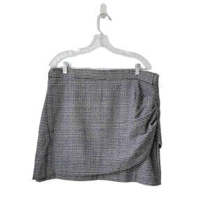 Womens Plaid Wrap Skirt Wool Blend Polyester Acrylic X Large Waist 18 Length 18